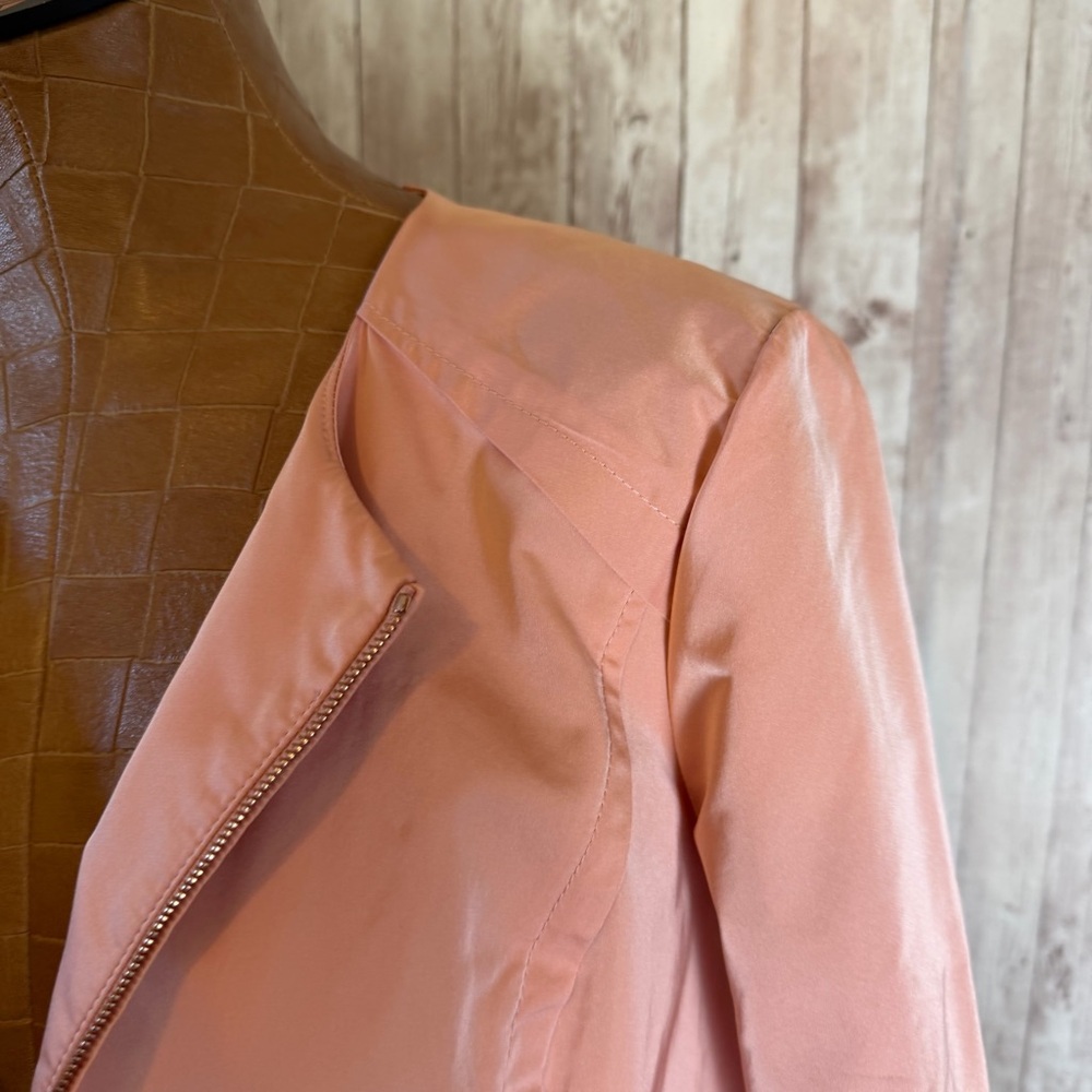 Lafayette 148 Pink Collarless Jacket - Picture 4 of 6